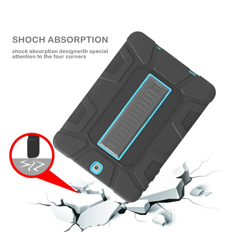 For Samsung Galaxy Tab S2 9.7 T810 C5 Four Corners Shockproof Silicone + PC Protective Case with Holder