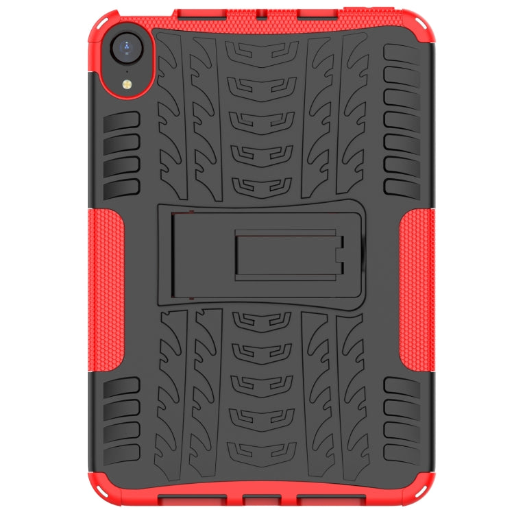 For iPad mini 6 Tire Texture TPU + PC Shockproof Tablet Case with Holder
