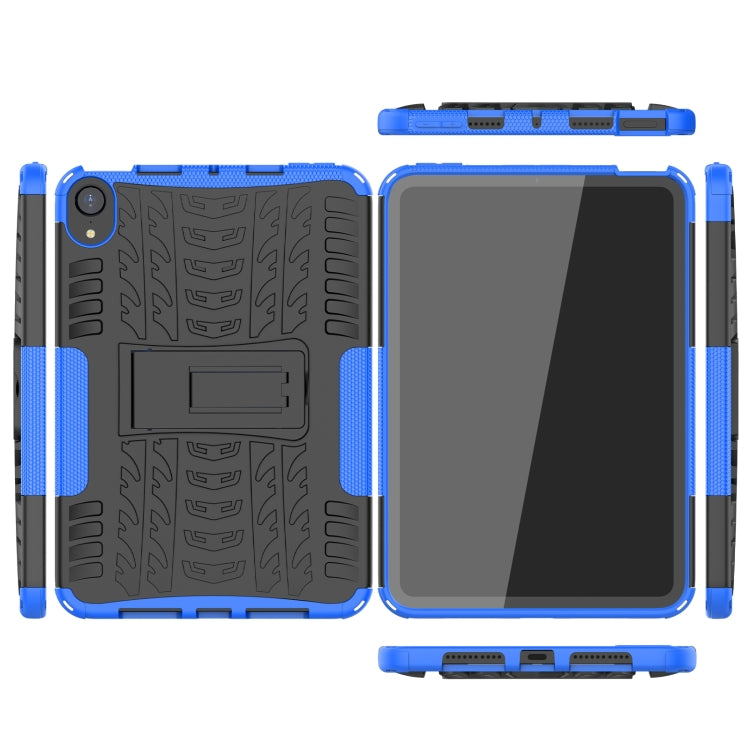 For iPad mini 6 Tire Texture TPU + PC Shockproof Tablet Case with Holder