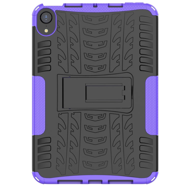 For iPad mini 6 Tire Texture TPU + PC Shockproof Tablet Case with Holder