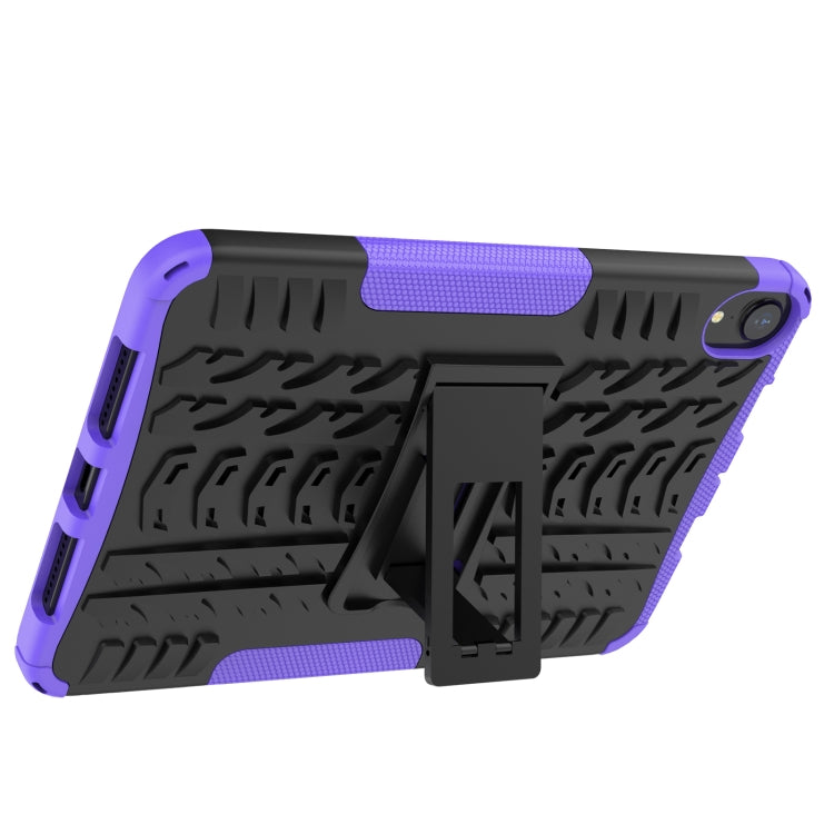 For iPad mini 6 Tire Texture TPU + PC Shockproof Tablet Case with Holder