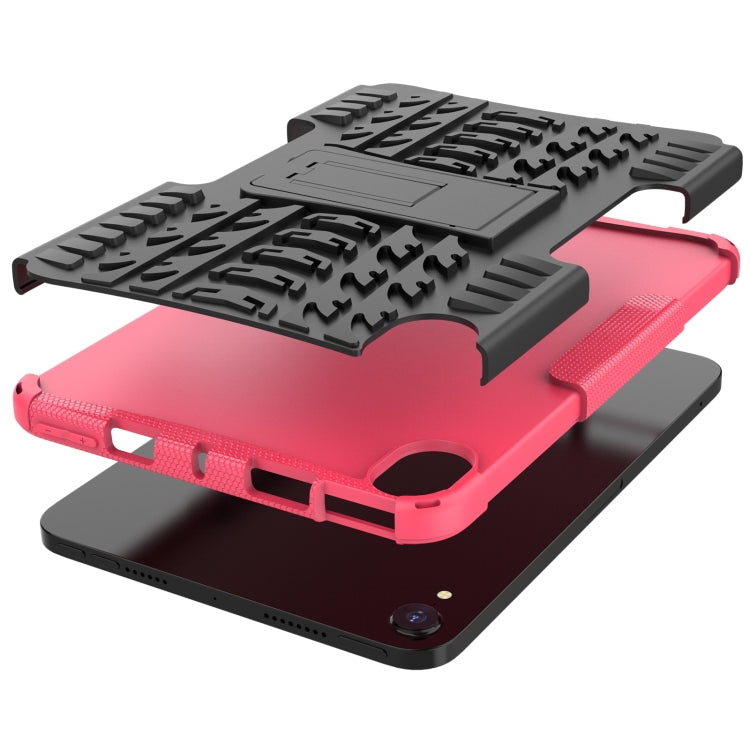 For iPad mini 6 Tire Texture TPU + PC Shockproof Tablet Case with Holder