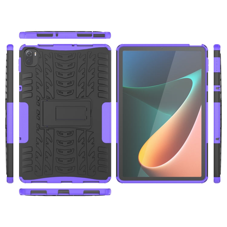 Tire Texture TPU + PC Shockproof Case with Holder For Xiaomi Pad 5 / 5 Pro