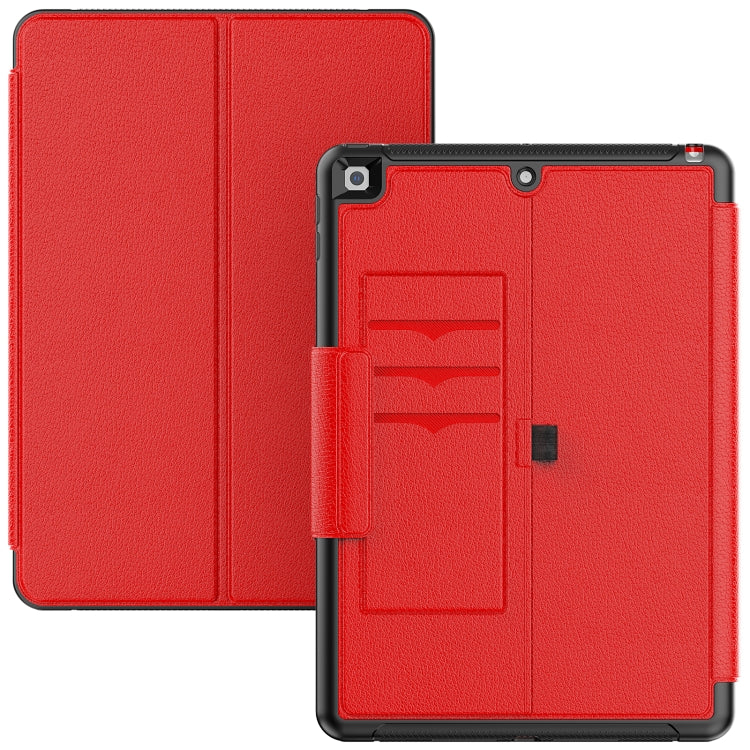 For iPad 10.2 2021 / 2020 / 2019 Litchi Texture Horizontal Flip PU Leather Case with Holder & Card Slots & Sleep / Wake-up Function & Pen Slot