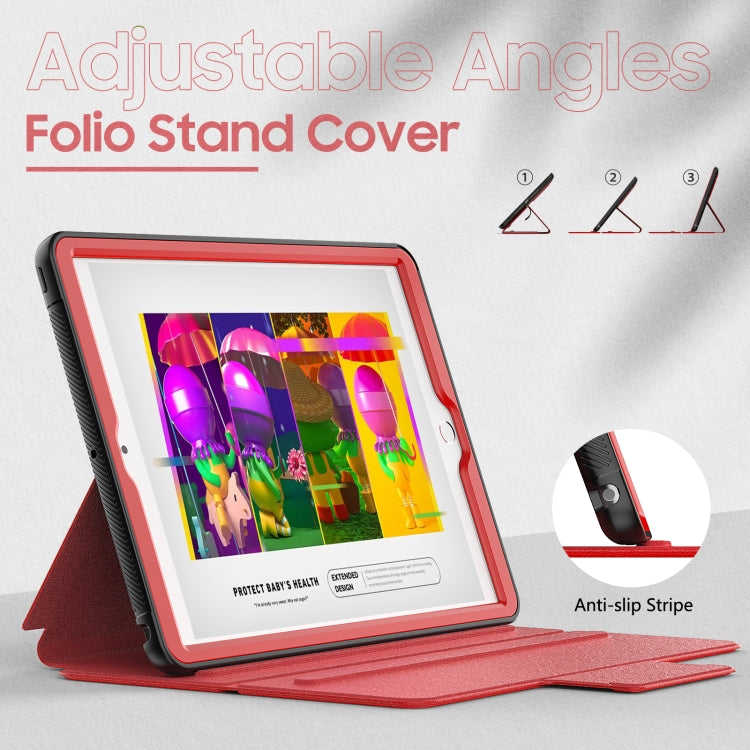 For iPad 10.2 2021 / 2020 / 2019 Litchi Texture Horizontal Flip PU Leather Case with Holder & Card Slots & Sleep / Wake-up Function & Pen Slot