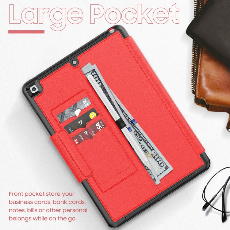 For iPad 10.2 2021 / 2020 / 2019 Litchi Texture Horizontal Flip PU Leather Case with Holder & Card Slots & Sleep / Wake-up Function & Pen Slot