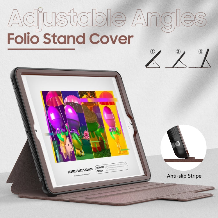 For iPad 10.2 2021 / 2020 / 2019 Litchi Texture Horizontal Flip PU Leather Case with Holder & Card Slots & Sleep / Wake-up Function & Pen Slot