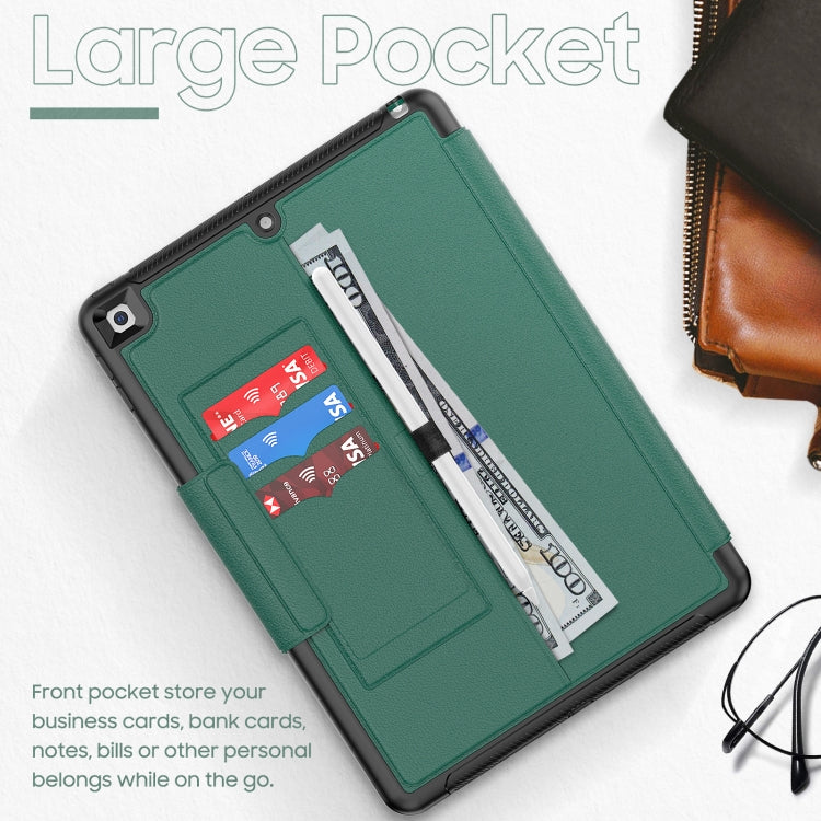 For iPad 10.2 2021 / 2020 / 2019 Litchi Texture Horizontal Flip PU Leather Case with Holder & Card Slots & Sleep / Wake-up Function & Pen Slot