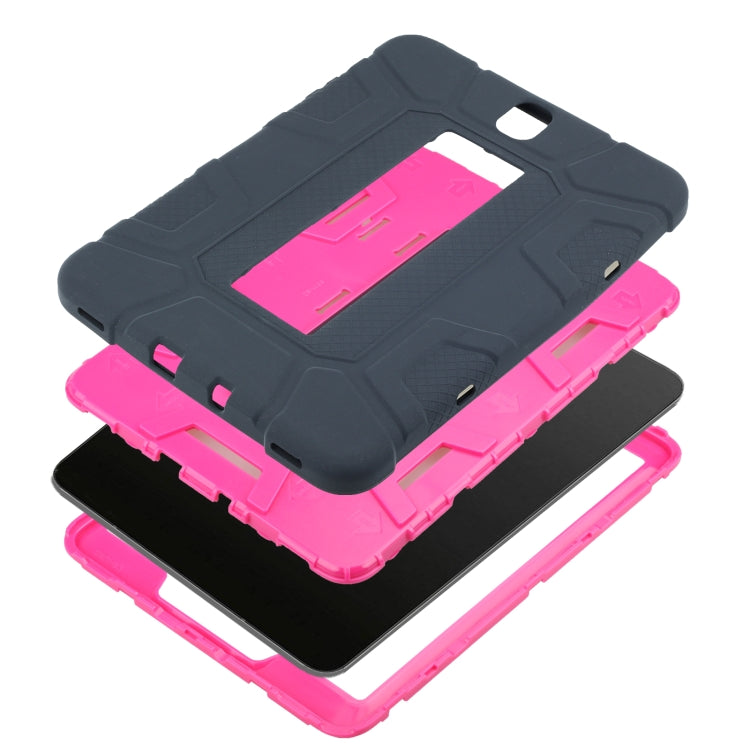 For Samsung Galaxy Tab S3 9.7 T820 C5 Four Corners Shockproof Silicone + PC Protective Case with Holder