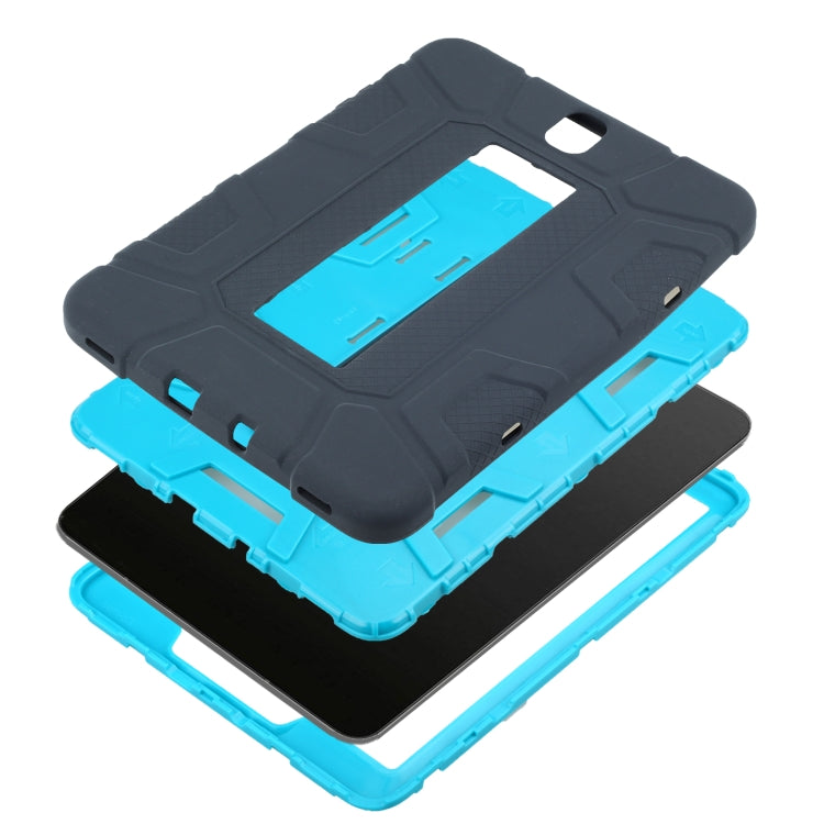 For Samsung Galaxy Tab S3 9.7 T820 C5 Four Corners Shockproof Silicone + PC Protective Case with Holder