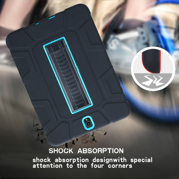 For Samsung Galaxy Tab S3 9.7 T820 C5 Four Corners Shockproof Silicone + PC Protective Case with Holder