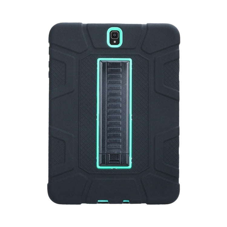 For Samsung Galaxy Tab S3 9.7 T820 C5 Four Corners Shockproof Silicone + PC Protective Case with Holder