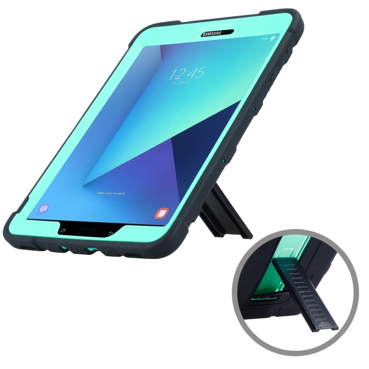 For Samsung Galaxy Tab S3 9.7 T820 C5 Four Corners Shockproof Silicone + PC Protective Case with Holder