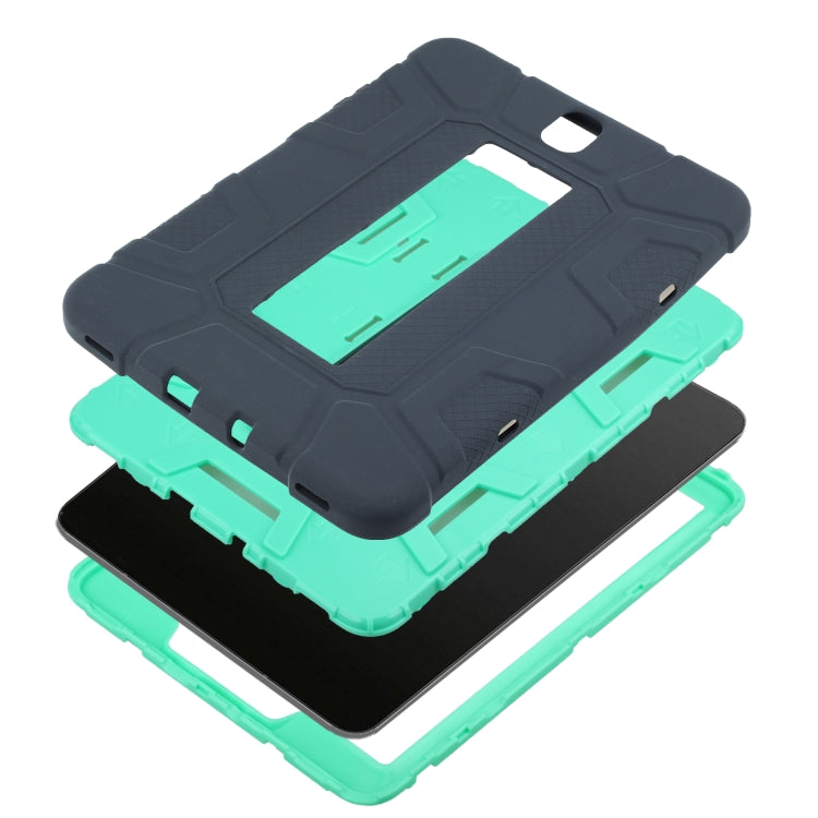 For Samsung Galaxy Tab S3 9.7 T820 C5 Four Corners Shockproof Silicone + PC Protective Case with Holder