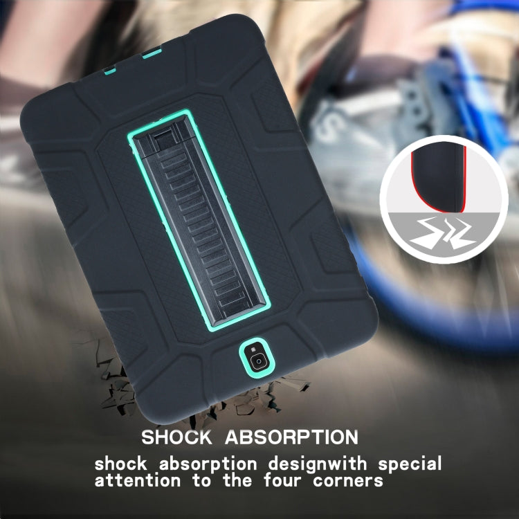For Samsung Galaxy Tab S3 9.7 T820 C5 Four Corners Shockproof Silicone + PC Protective Case with Holder
