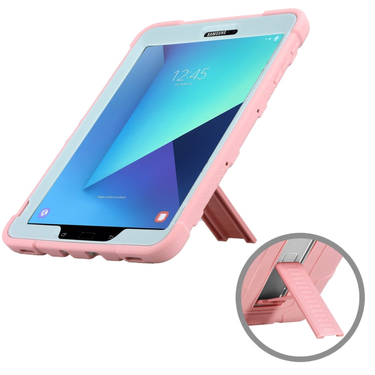 For Samsung Galaxy Tab S3 9.7 T820 C5 Four Corners Shockproof Silicone + PC Protective Case with Holder