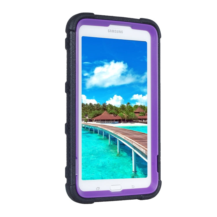 For Samsung Galaxy Tab E 7.0 T110 C5 Four Corners Shockproof Silicone + PC Protective Case with Holder