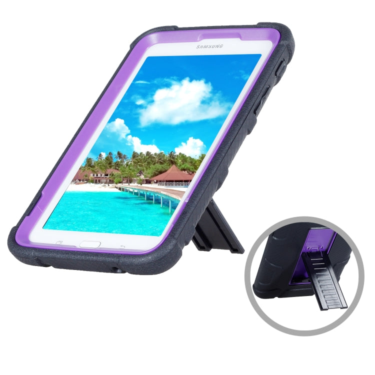 For Samsung Galaxy Tab E 7.0 T110 C5 Four Corners Shockproof Silicone + PC Protective Case with Holder