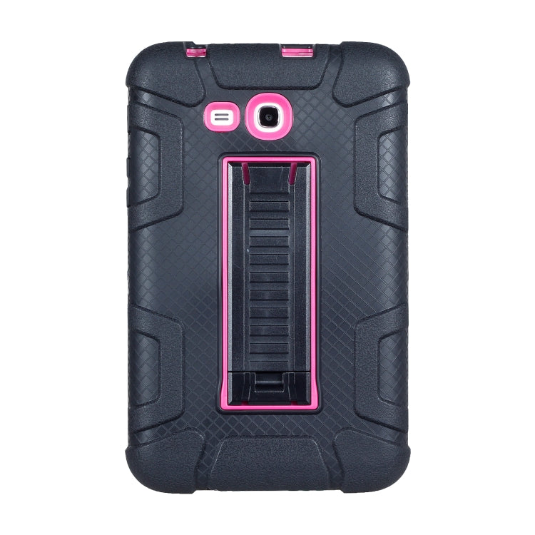 For Samsung Galaxy Tab E 7.0 T110 C5 Four Corners Shockproof Silicone + PC Protective Case with Holder