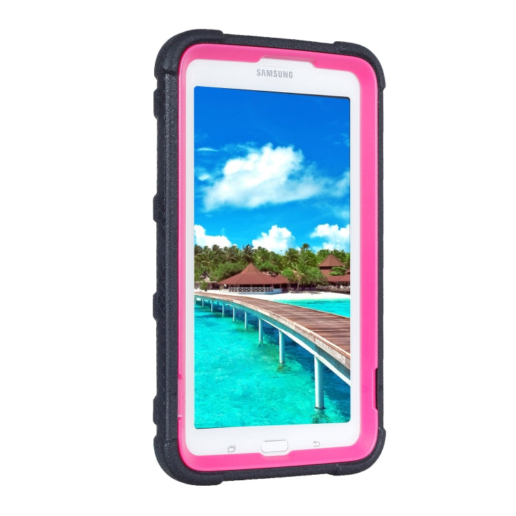 For Samsung Galaxy Tab E 7.0 T110 C5 Four Corners Shockproof Silicone + PC Protective Case with Holder