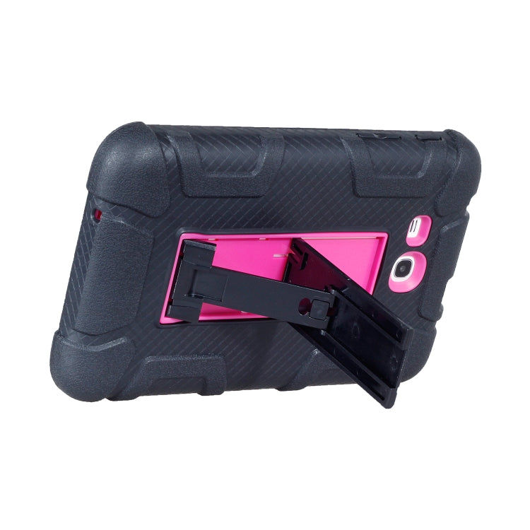 For Samsung Galaxy Tab E 7.0 T110 C5 Four Corners Shockproof Silicone + PC Protective Case with Holder
