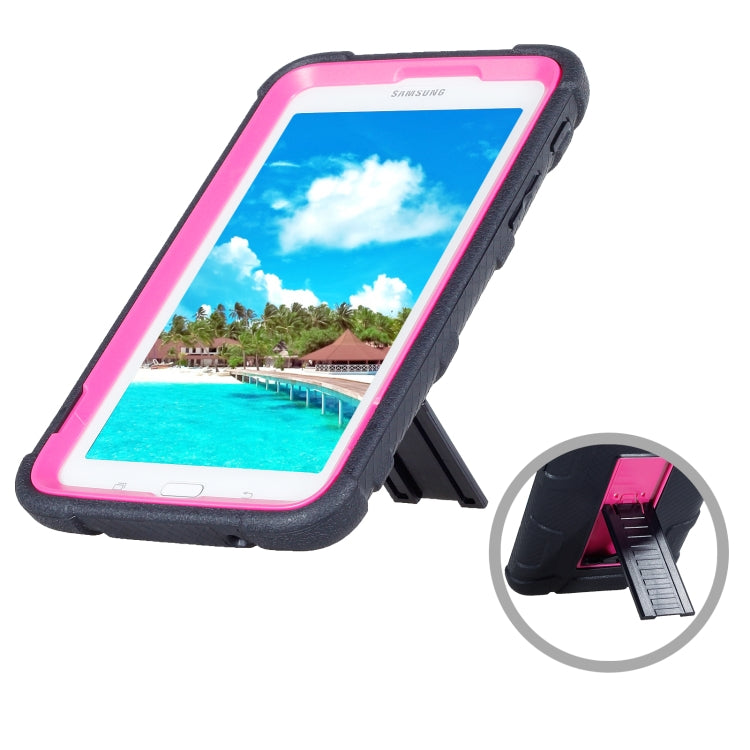 For Samsung Galaxy Tab E 7.0 T110 C5 Four Corners Shockproof Silicone + PC Protective Case with Holder