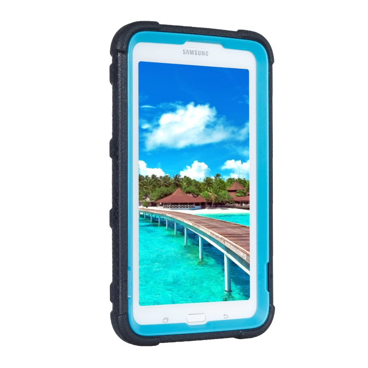 For Samsung Galaxy Tab E 7.0 T110 C5 Four Corners Shockproof Silicone + PC Protective Case with Holder