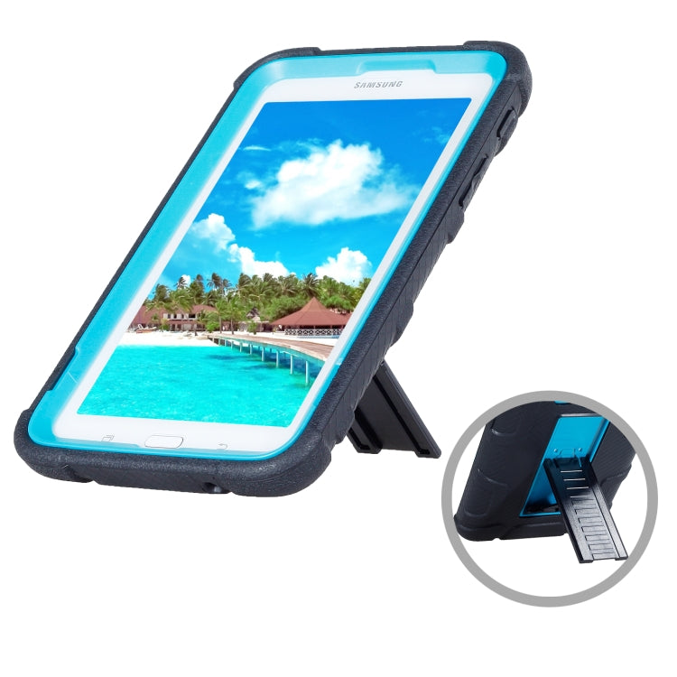 For Samsung Galaxy Tab E 7.0 T110 C5 Four Corners Shockproof Silicone + PC Protective Case with Holder