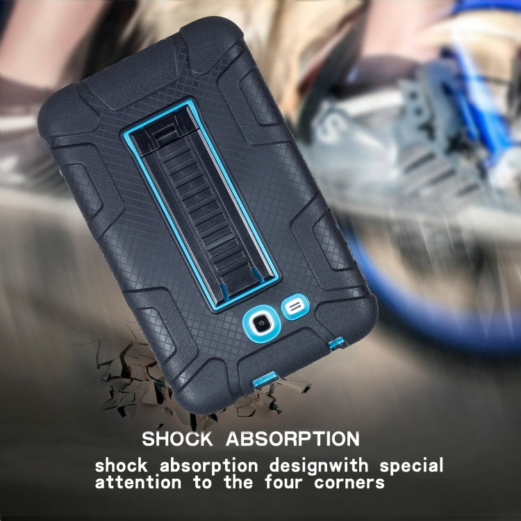 For Samsung Galaxy Tab E 7.0 T110 C5 Four Corners Shockproof Silicone + PC Protective Case with Holder