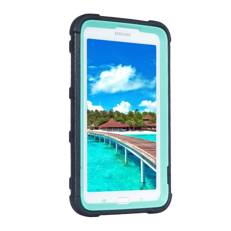 For Samsung Galaxy Tab E 7.0 T110 C5 Four Corners Shockproof Silicone + PC Protective Case with Holder