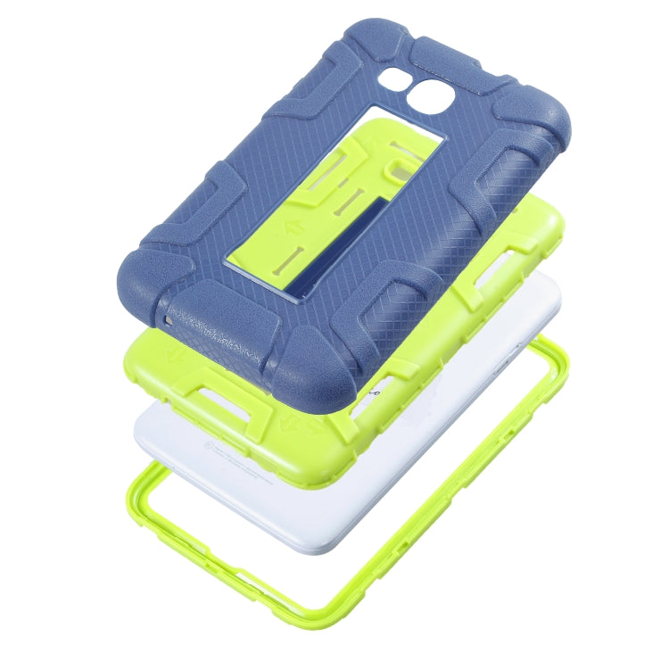For Samsung Galaxy Tab E 7.0 T110 C5 Four Corners Shockproof Silicone + PC Protective Case with Holder