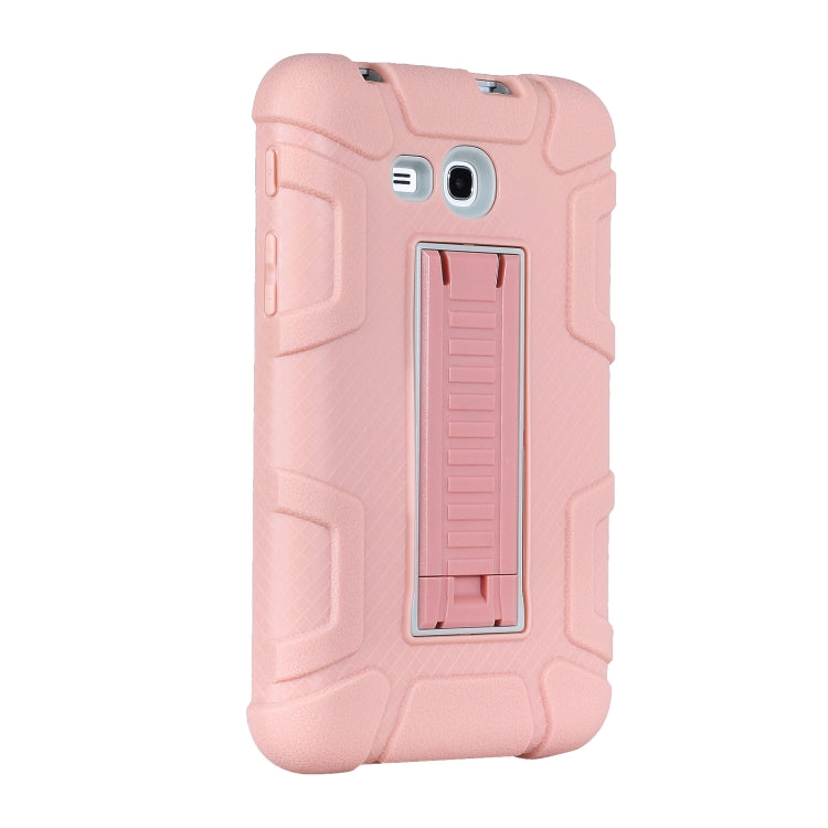 For Samsung Galaxy Tab E 7.0 T110 C5 Four Corners Shockproof Silicone + PC Protective Case with Holder