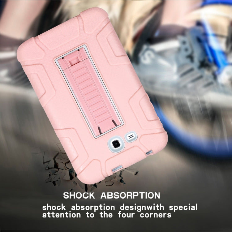 For Samsung Galaxy Tab E 7.0 T110 C5 Four Corners Shockproof Silicone + PC Protective Case with Holder