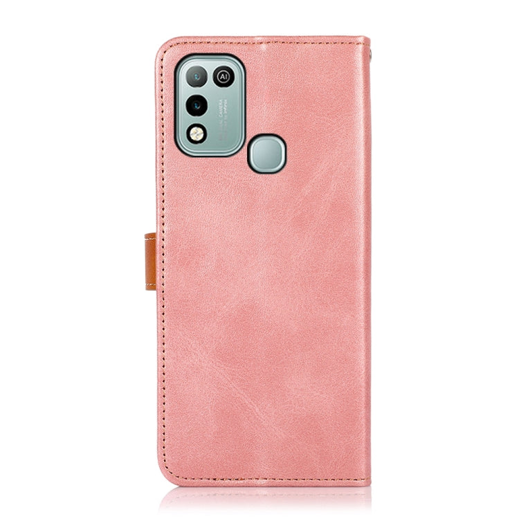 For Infinix Hot 10 Play KHAZNEH Dual-color Cowhide Texture Horizontal Flip Leather Case with Holder & Card Slots & Wallet & Photo Frame