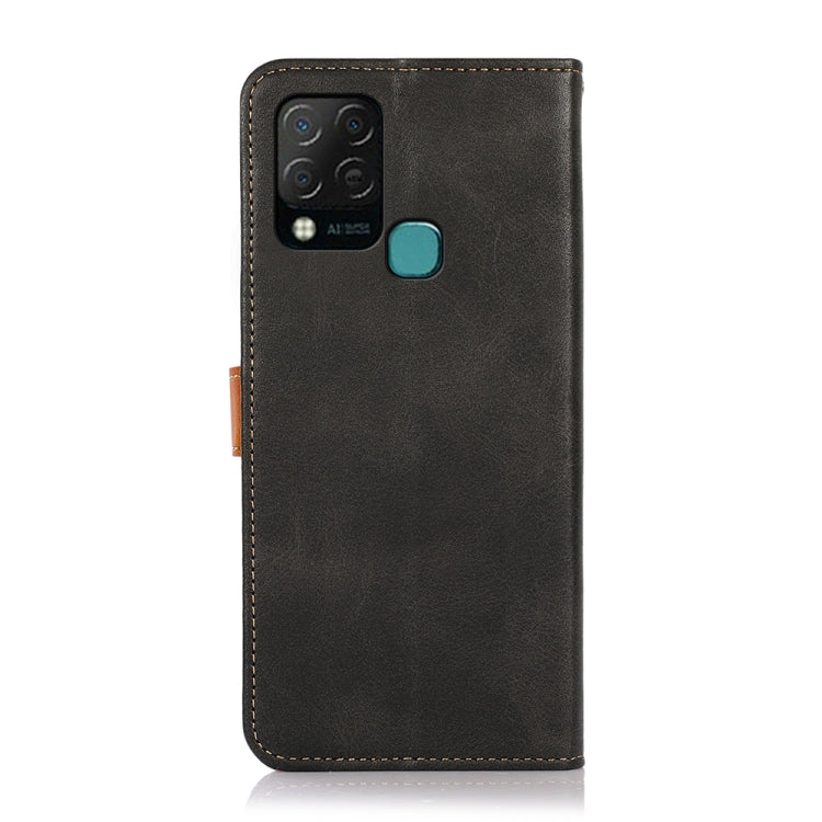 For Infinix Hot 10s KHAZNEH Dual-color Cowhide Texture Horizontal Flip Leather Case with Holder & Card Slots & Wallet & Photo Frame