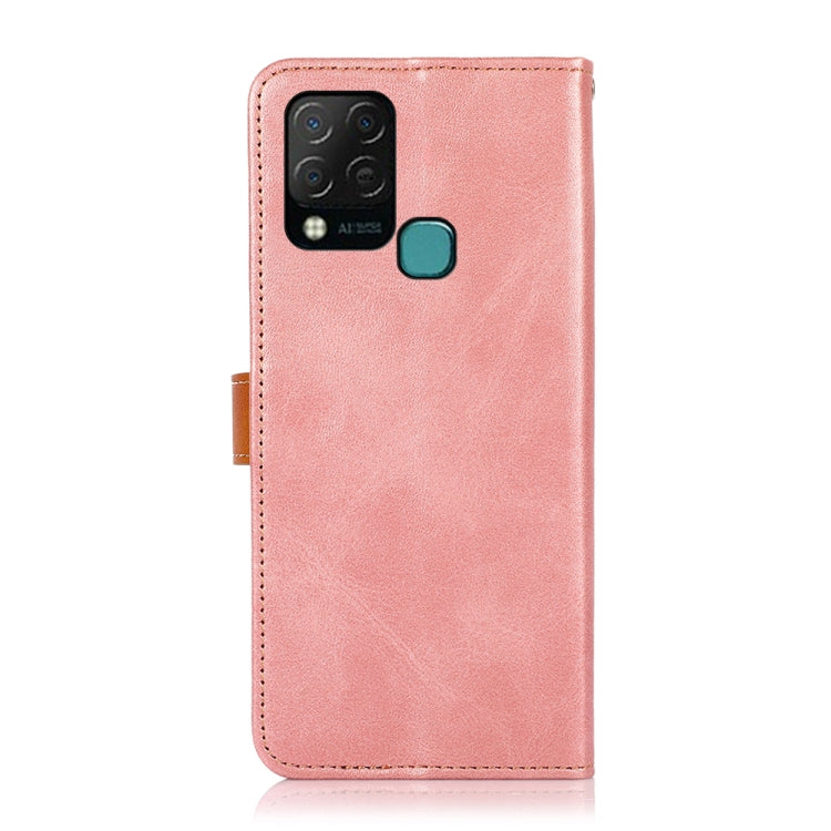 For Infinix Hot 10s KHAZNEH Dual-color Cowhide Texture Horizontal Flip Leather Case with Holder & Card Slots & Wallet & Photo Frame