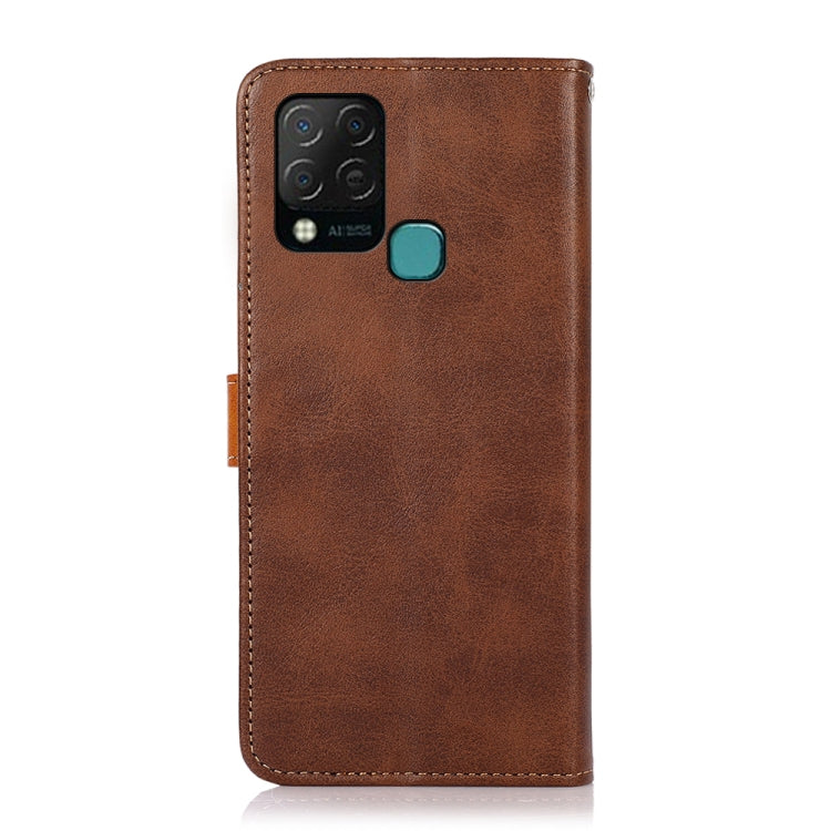 For Infinix Hot 10s KHAZNEH Dual-color Cowhide Texture Horizontal Flip Leather Case with Holder & Card Slots & Wallet & Photo Frame