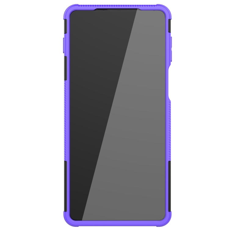 For Motorola Edge 20 Pro Tire Texture Shockproof TPU+PC Protective Case with Holder