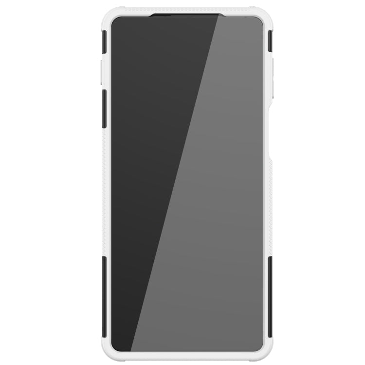 For Motorola Edge 20 Pro Tire Texture Shockproof TPU+PC Protective Case with Holder