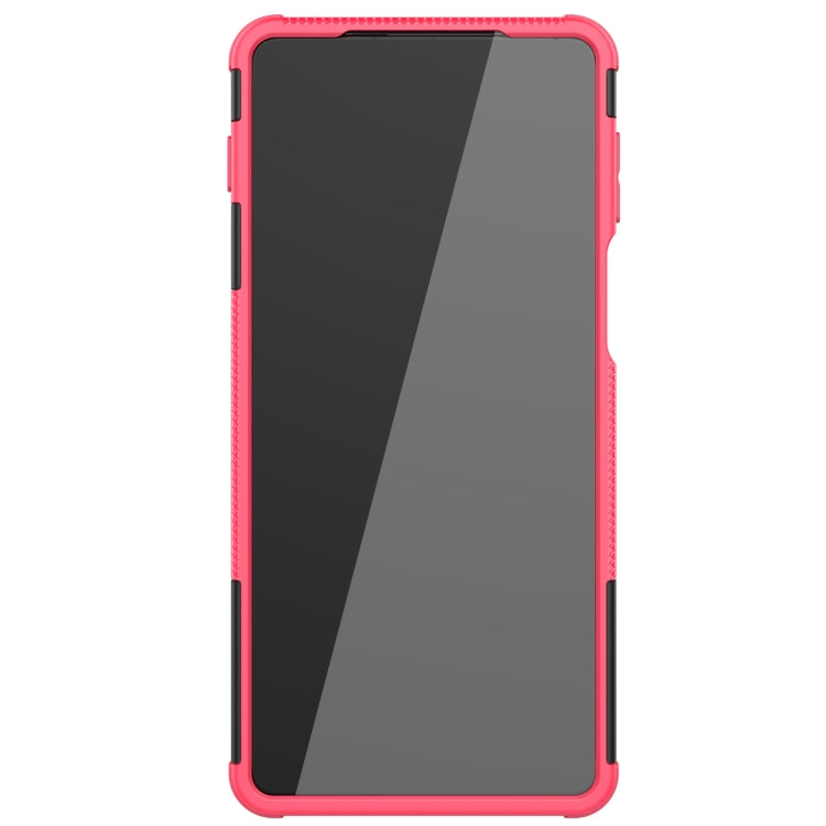 For Motorola Edge 20 Pro Tire Texture Shockproof TPU+PC Protective Case with Holder