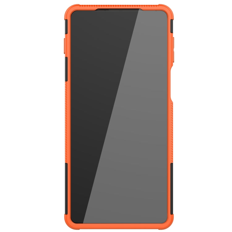 For Motorola Edge 20 Pro Tire Texture Shockproof TPU+PC Protective Case with Holder