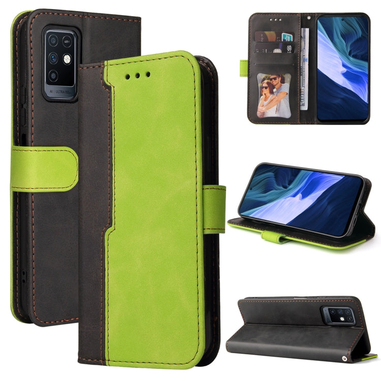 For Infinix Note 10 Business Stitching-Color Horizontal Flip PU Leather Case with Holder & Card Slots & Photo Frame