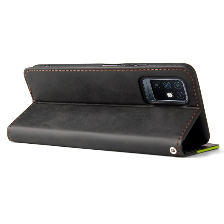 For Infinix Note 10 Business Stitching-Color Horizontal Flip PU Leather Case with Holder & Card Slots & Photo Frame