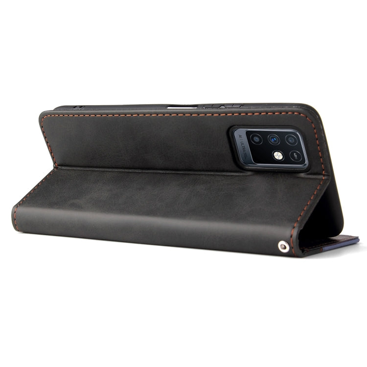 For Infinix Note 10 Business Stitching-Color Horizontal Flip PU Leather Case with Holder & Card Slots & Photo Frame