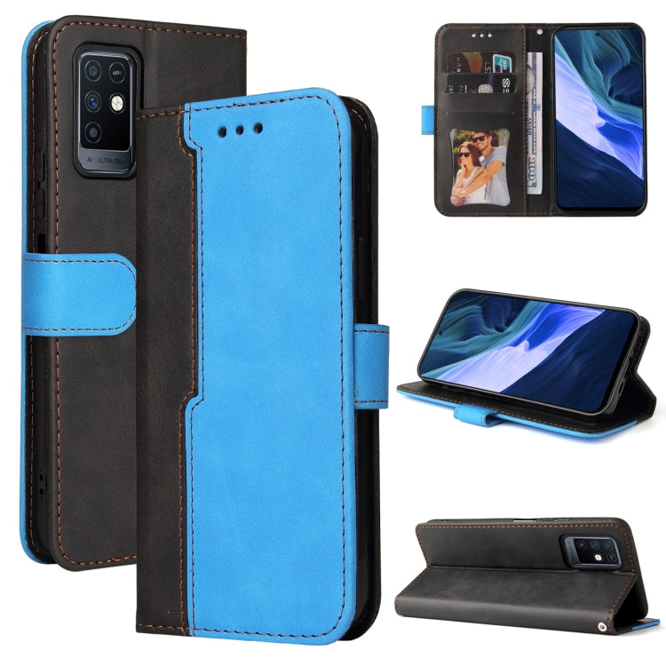 For Infinix Note 10 Business Stitching-Color Horizontal Flip PU Leather Case with Holder & Card Slots & Photo Frame