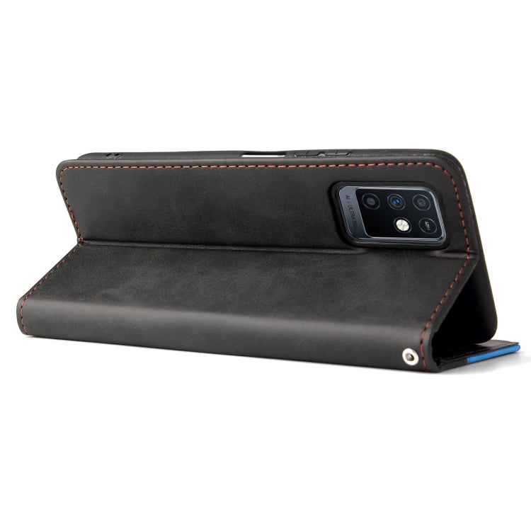 For Infinix Note 10 Business Stitching-Color Horizontal Flip PU Leather Case with Holder & Card Slots & Photo Frame