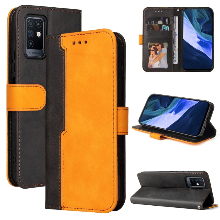 For Infinix Note 10 Business Stitching-Color Horizontal Flip PU Leather Case with Holder & Card Slots & Photo Frame