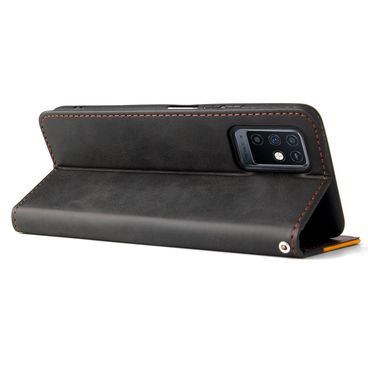 For Infinix Note 10 Business Stitching-Color Horizontal Flip PU Leather Case with Holder & Card Slots & Photo Frame
