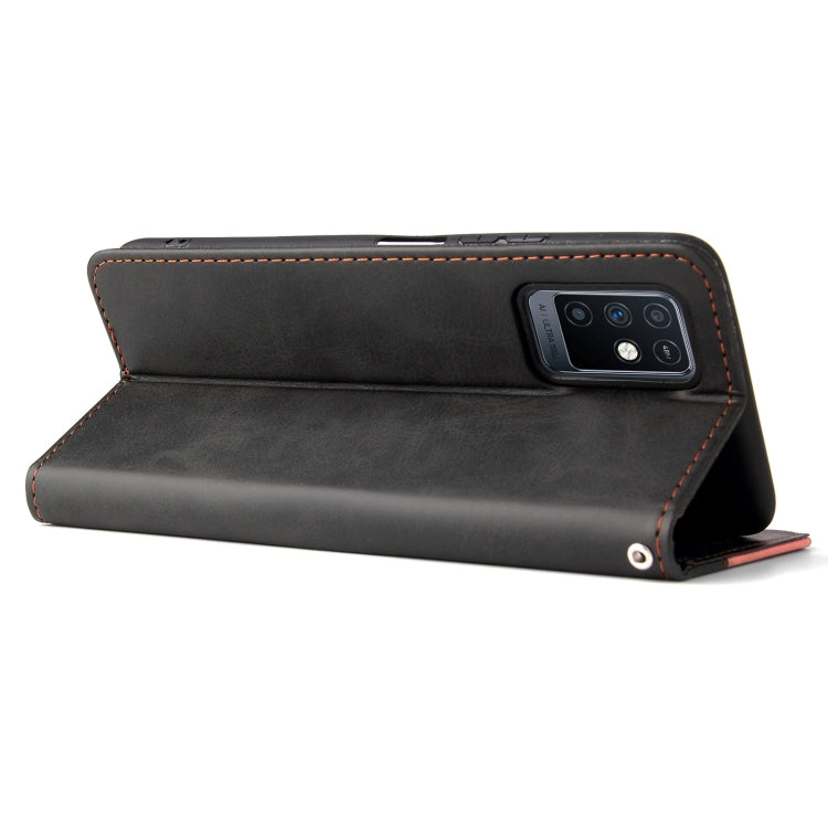 For Infinix Note 10 Business Stitching-Color Horizontal Flip PU Leather Case with Holder & Card Slots & Photo Frame