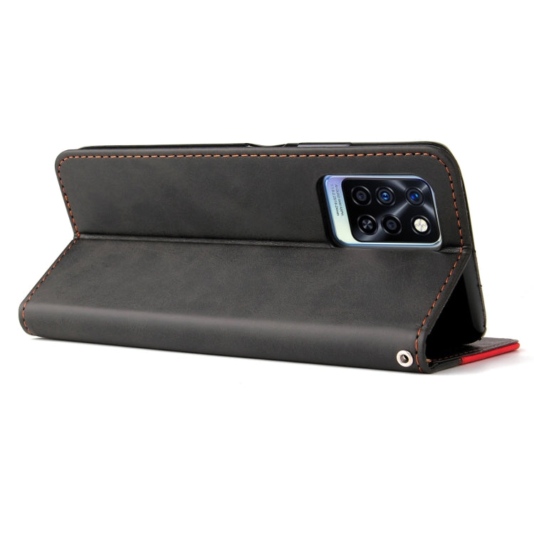 For Infinix Note 10 Pro / 10 Pro NFC Business Stitching-Color Horizontal Flip PU Leather Case with Holder & Card Slots & Photo Frame